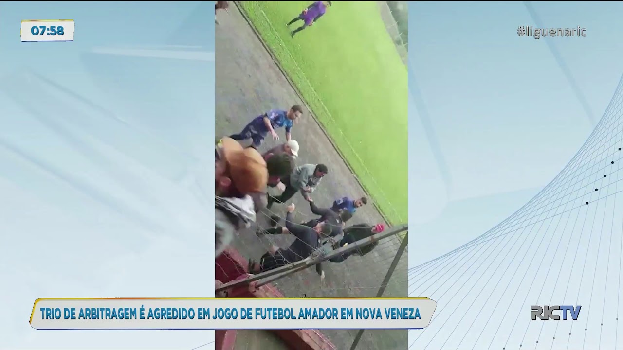 Trio de arbitragem &eacute; agredido por torcedores em jogo de futebol amador no Sul de Santa Catarina