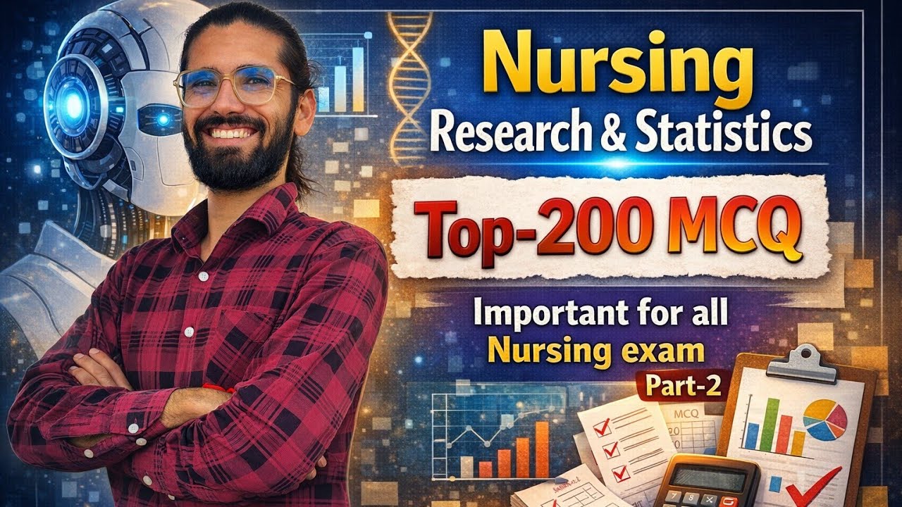 Nursing Research & Statistics: Top 200 MCQs for NORCET & State Exams PART-2 @hooglenurse #NORCET