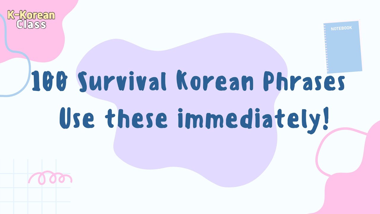 100 Must-Know Basic Korean Phrases for Beginners | Level 1 Essential Expressions