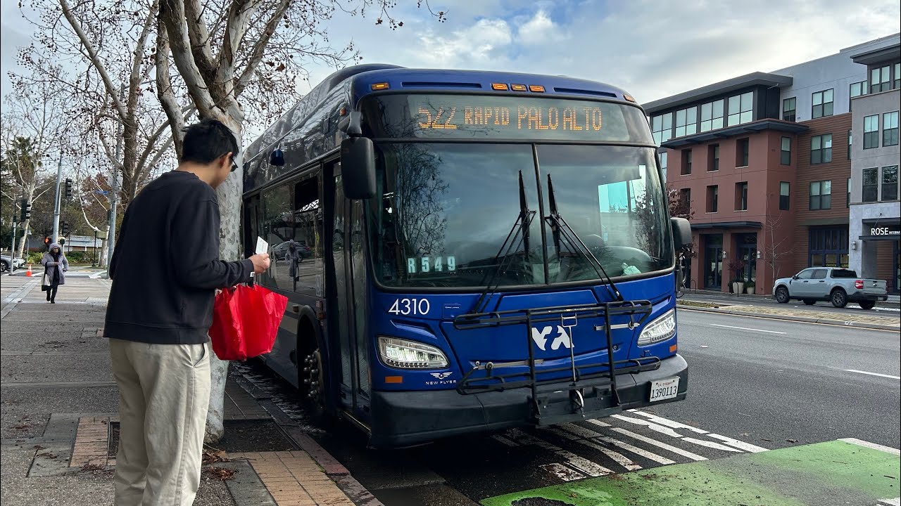 ⁴ᴷ⁶⁰ Very Loud Materials | Santa Clara VTA: 2014 New Flyer Xcelsior XDE60 #4310 on Route 522-Rapid