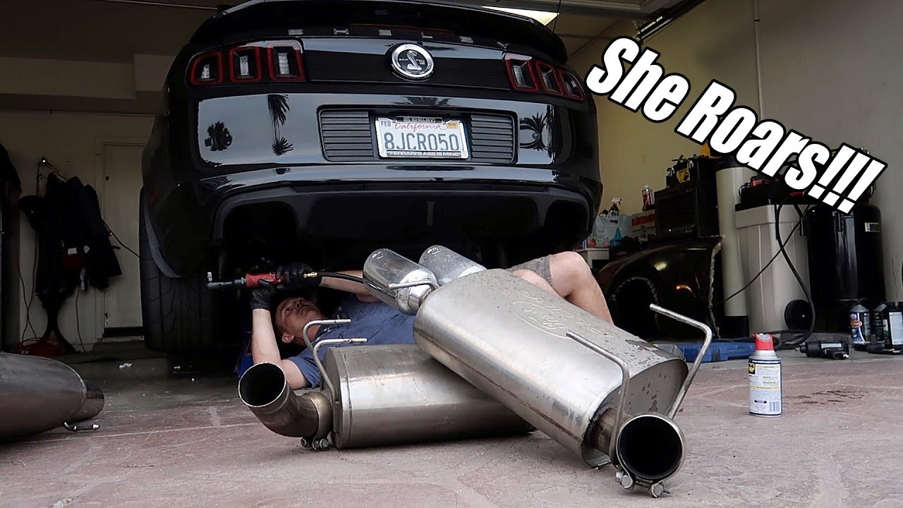 Making my exhaust 10x LOUDER! Ford Racing Sport axle back install on GT500!!!