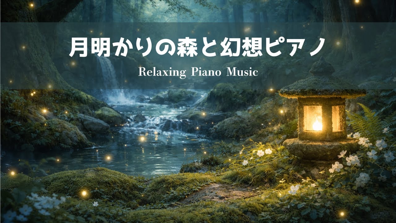 【睡眠用BGM】月明かりの森と幻想ピアノ｜心がほどける夜のBGM｜60分