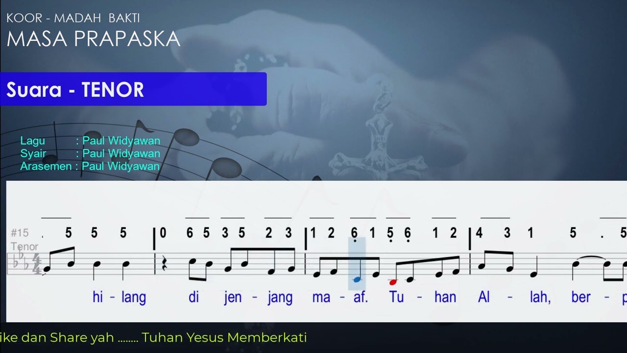 MB 367. DI JENJANG MAAF - TENOR, Koor MADAH BAKTI, do = Es, 4/4
