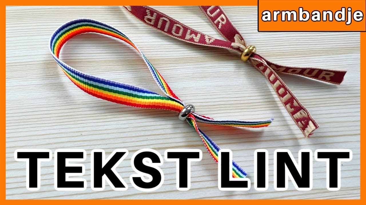 Armbandjes maken van lint met bead stopper (schuifkraal sluiting) SUPER SIMPEL!