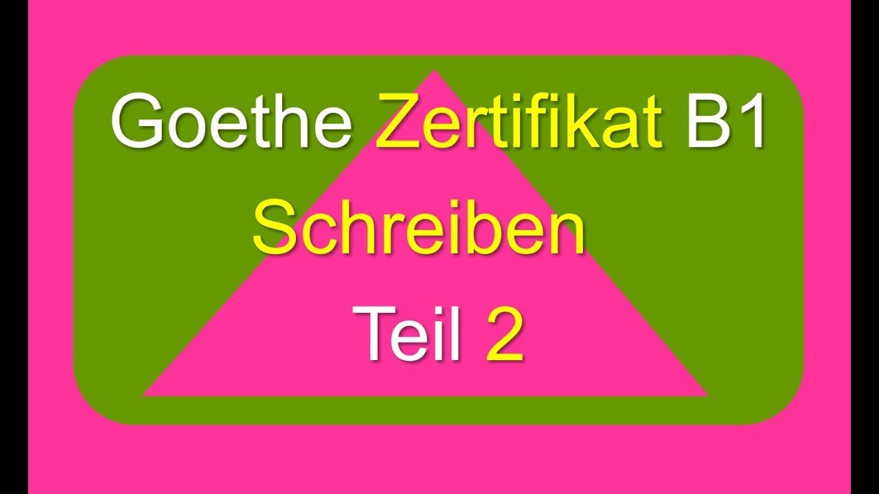 Goethe Zertifikat B1 Schreiben Teil 2 | Meinung schreiben