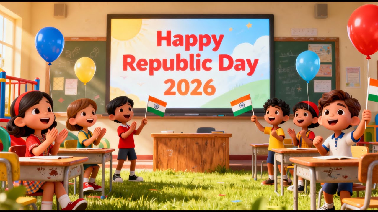 Happy Republic Day Song | 🇮🇳 26th January Republic Day Rhyme | Nursery & KG | Patriotic Poem for kid