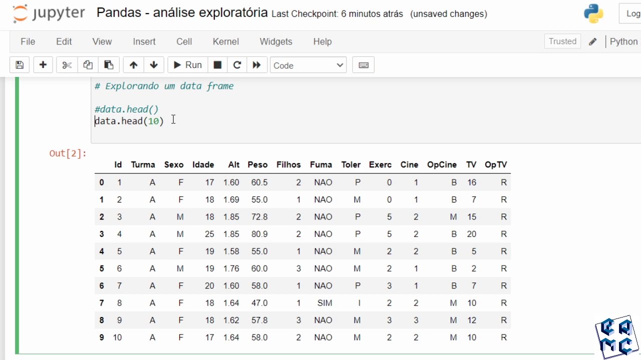 Python para data science - Aula 10 - Pandas: análise exploratória