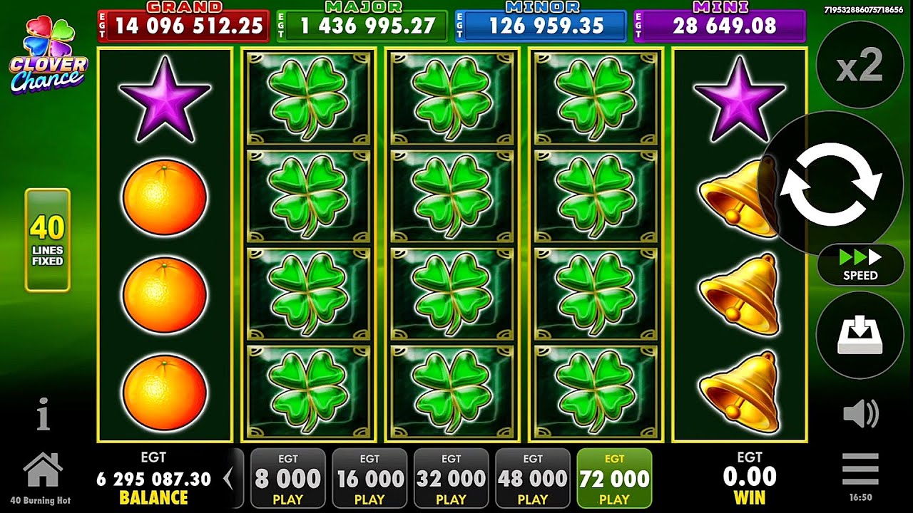 40 Burning Hot Clover Chance - Big Win - Egt Digital