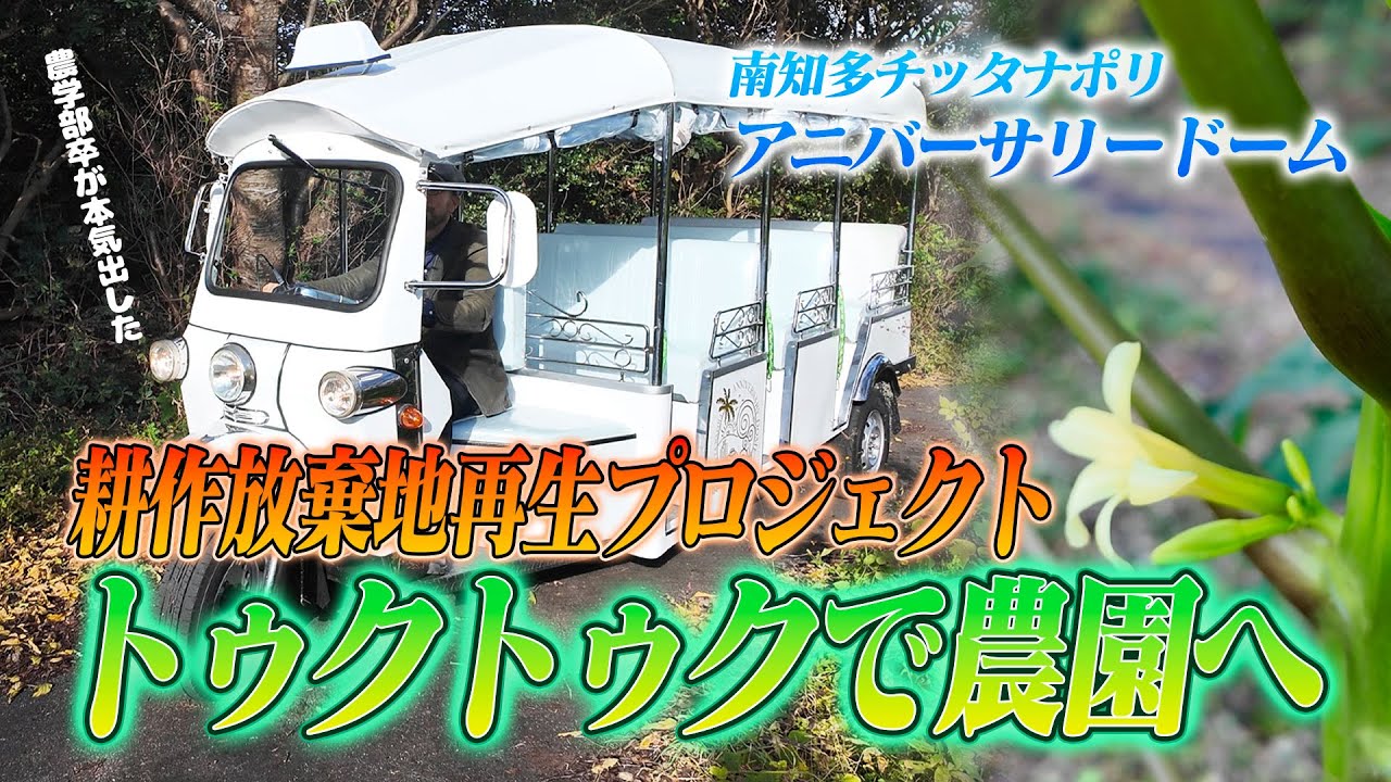 【南知多の新名所！？】トゥクトゥク送迎や収穫体験ができるイタリアンレストラン！！今回は、施設所有の高台の畑をトゥクトゥクに乗ってご紹介します！