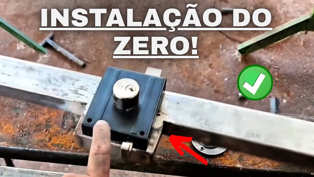 🔴 COMO INSTALAR FECHADURA SOBREPOR EM “PORTÃO DO ZERO”