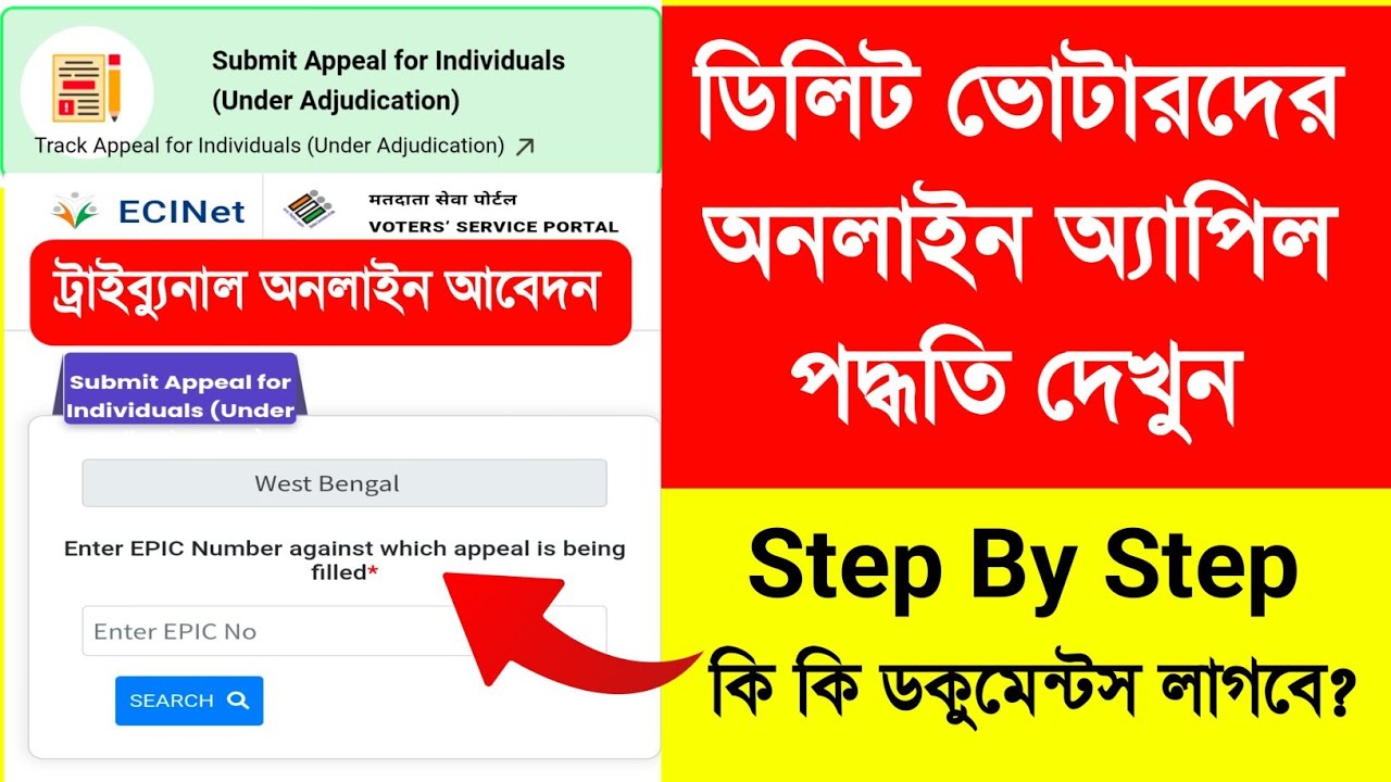 Individual Under Adjudication Voter Appeal Online. Tribunal Online Application. Voter Submit Appeal