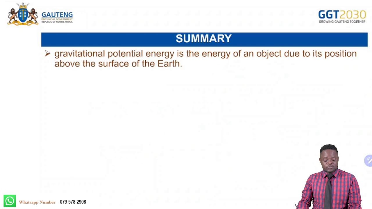 PHYSICAL SCIENCES GRADE 10 : ENERGY (CONSOLIDATION).