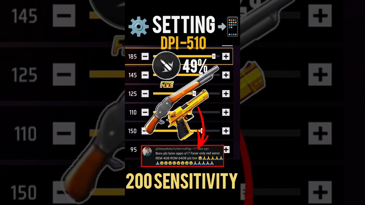 Ob49 Update Best Sensitivity⚙️✅[ Oppo Mobile ] 100% Working Sensitivity 😱 Free Fire 🔥