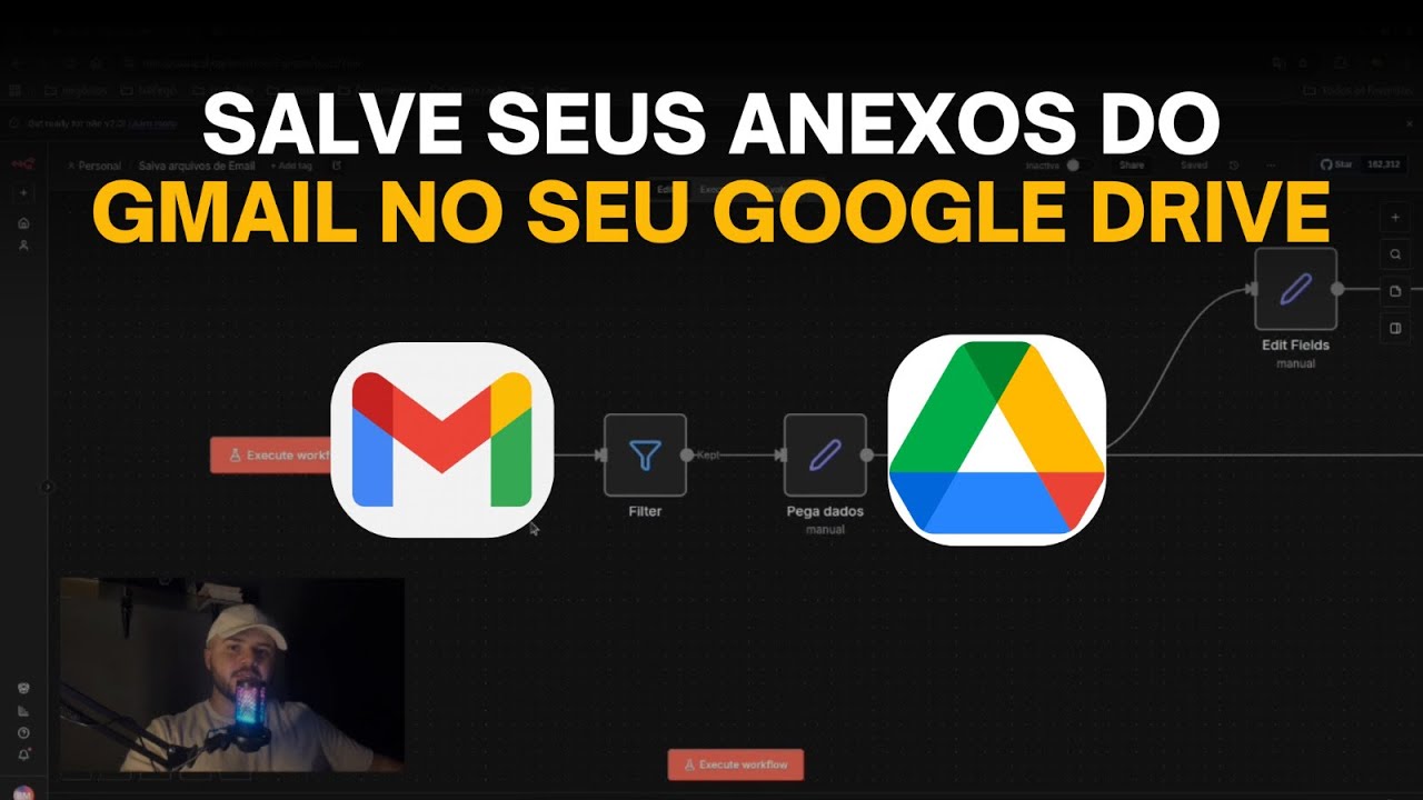 Como salvar ANEXOS do email no Google Drive com n8n