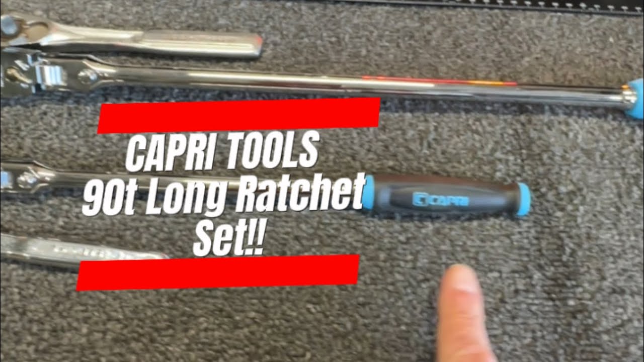 This is a very nice quality set of Capri Tools Flex Head ratchet wrenches!! 90t Gear Set!!
