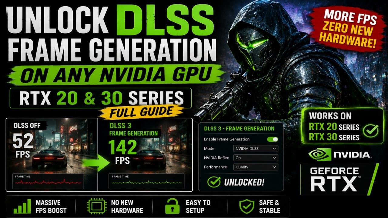 Unlock DLSS Frame Generation on RTX 20 & 30 Series GPUs