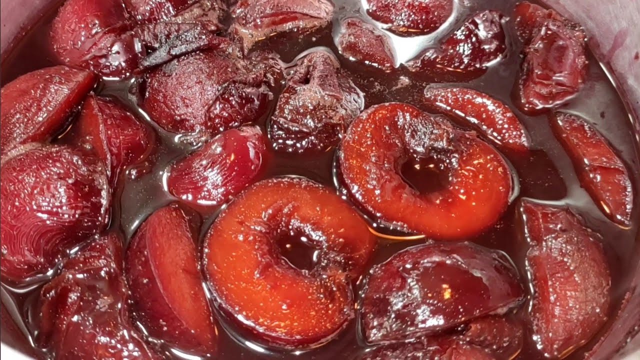 Ameixa fruta em Calda!Economize seu gás sobremesa pronta em apenas 15 min !Faça no Natal e Ano Novo😉