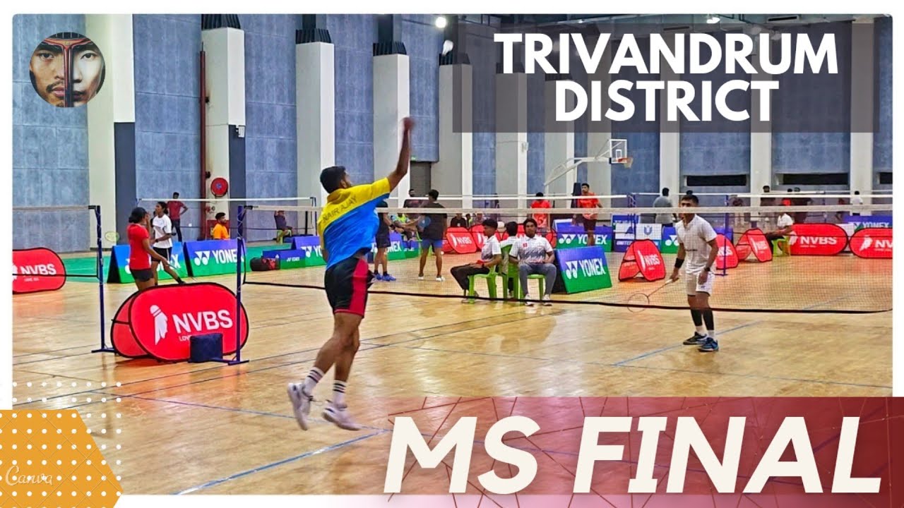 AJAY SATISH VS AMAN SURESH: TRIVANDRUM DISTRICT BADMINTON MENS SINGLES FINAL