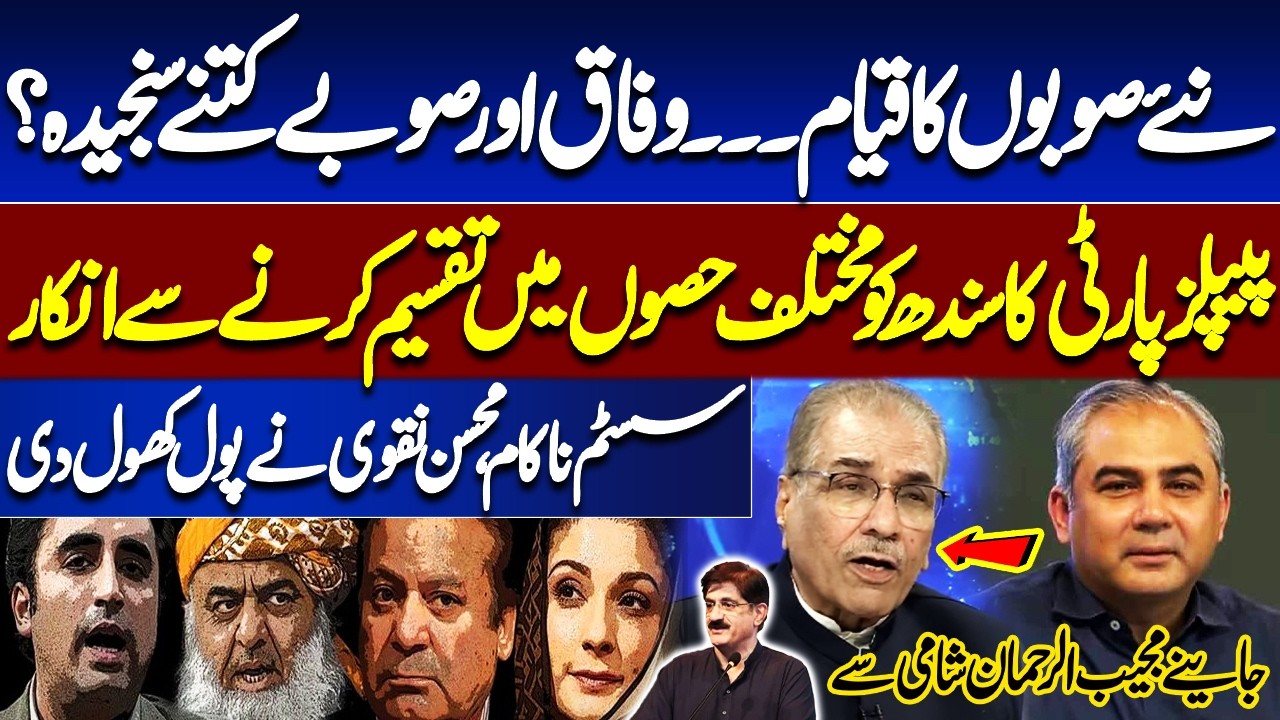 New Provinces in Pakistan? PPP Rejects Sindh Division | Mohsin Naqvi Exposes System Failures