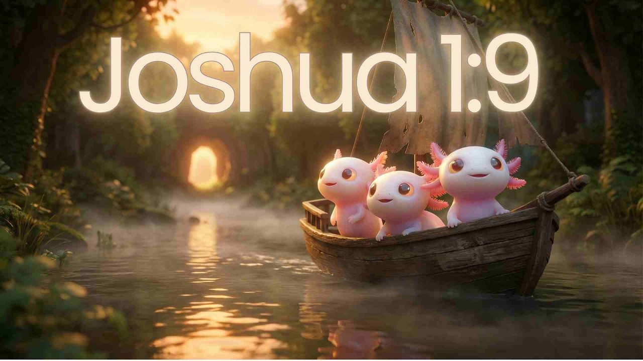 Be Strong & Courageous! 🏴‍☠️ Joshua 1:9 Pirate Sea Shanty (Axolotl Animation)