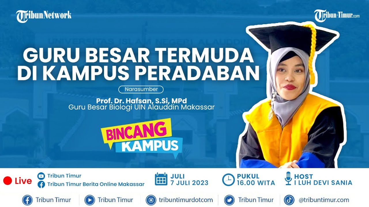 🔴BINCANG KAMPUS : Guru Besar Termuda di Kampus Peradaban