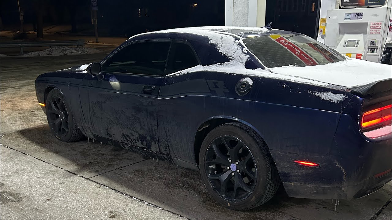 Taking My Illegal Dodge Challenger RT in a Snow Blizzard