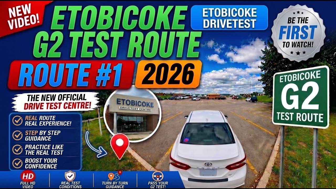 NEW Etobicoke G2 Test Route 2026 | Latest DriveTest Route | Full Road Test | Pass First Try
