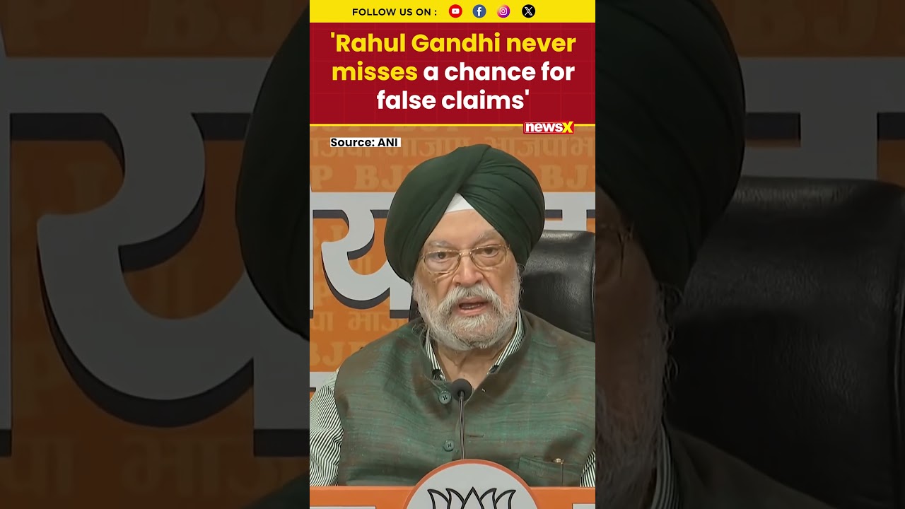 #watch | Hardeep Puri Hits Out at Rahul Gandhi Over 'Baseless' Epstein Link Allegations #shorts