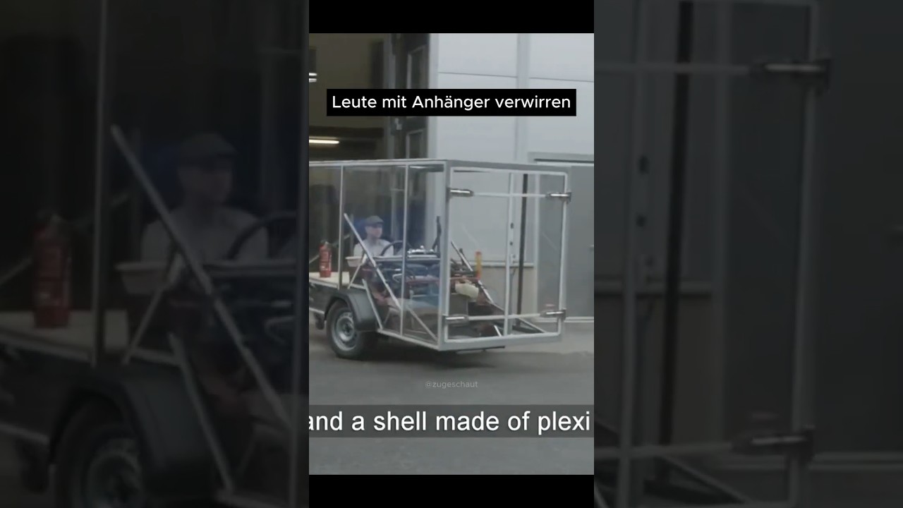 Mit R&uuml;ckw&auml;rts-Anh&auml;nger durch die Stadt🚗😅 #anh&auml;nger #auto  #wissen