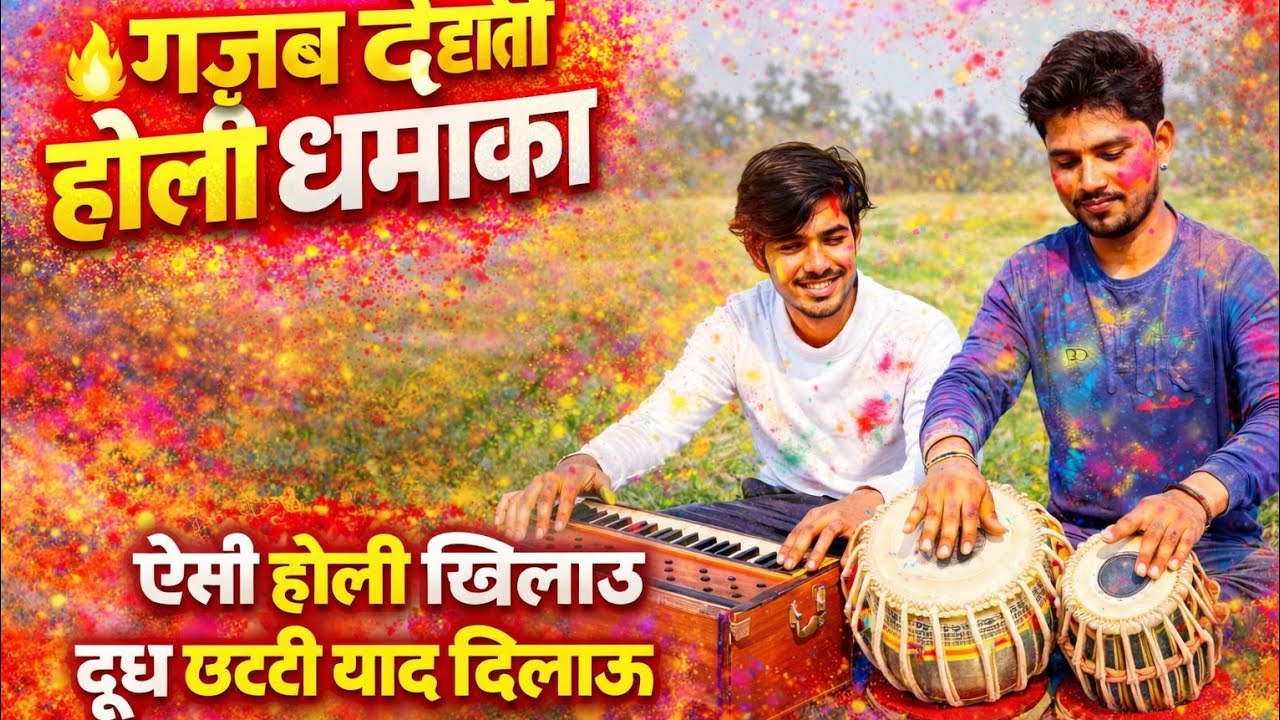 गजब होली भजन 🔥 Aisi Holi Tohe Khilau | Doodh Chhatti Yaad Dilau | Holi Kirtan#song #viral #music 