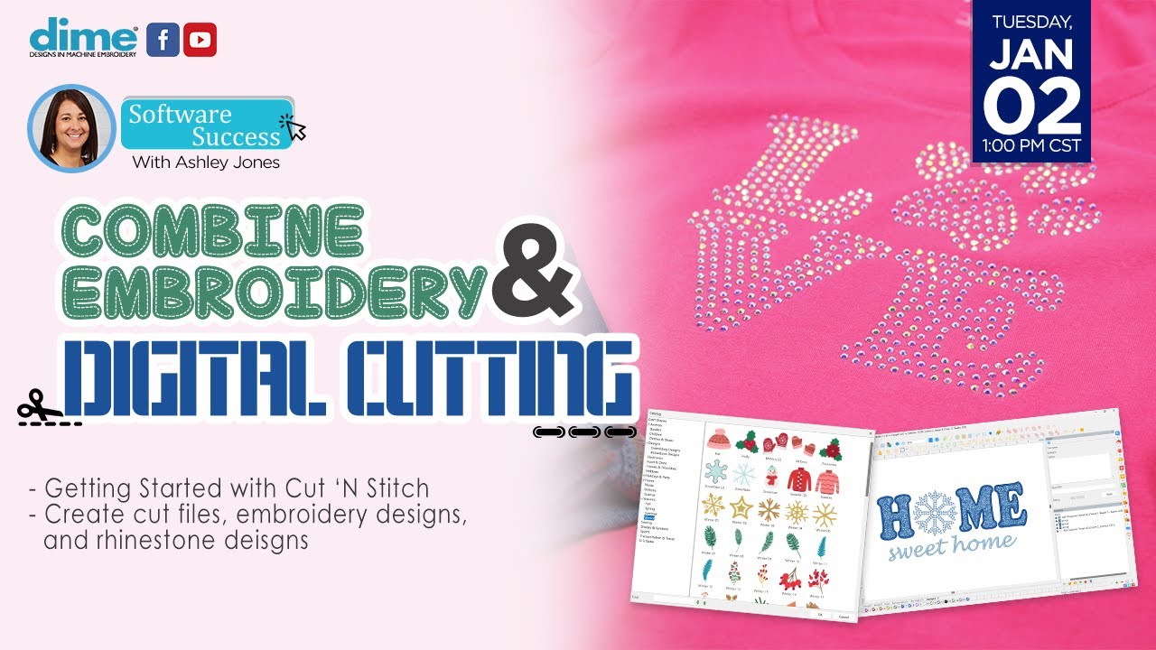 Combine Embroidery and Digital Cutting | Software Success