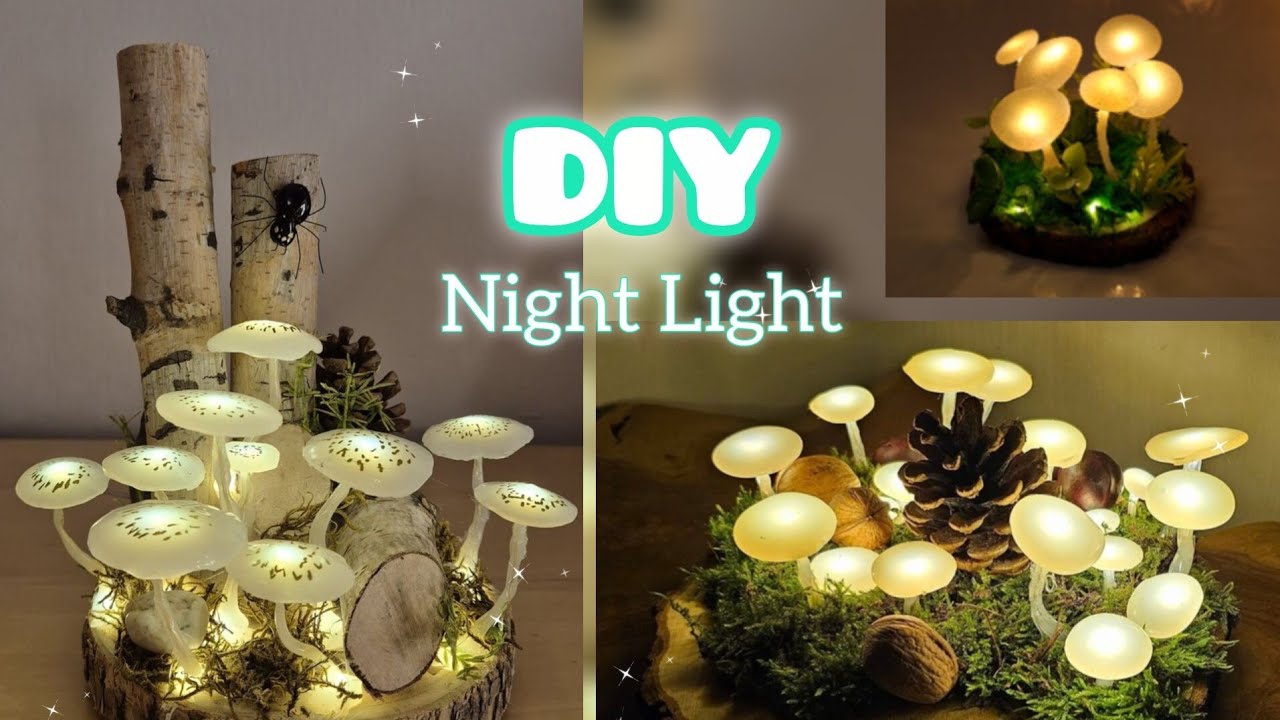 Make your Own Mushroom Lamp | DIY Cute Night Light