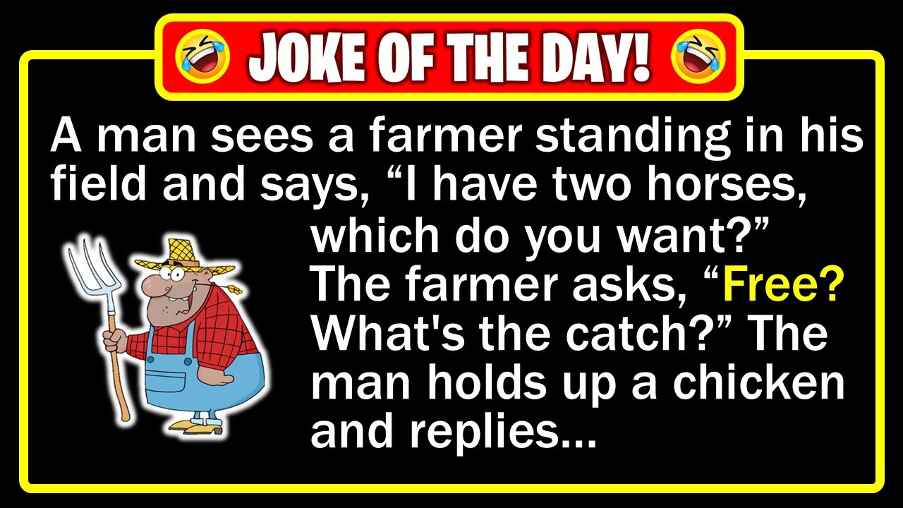 🤣 BEST JOKE OF THE DAY! - A farmer sets out down the road giving away his horses...| Funny Dad Jokes