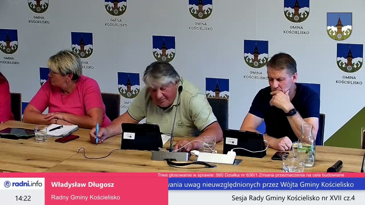 Sesja Rady Gminy Kościelisko nr XVII cz 4 Data nagrania: 2025-08-13