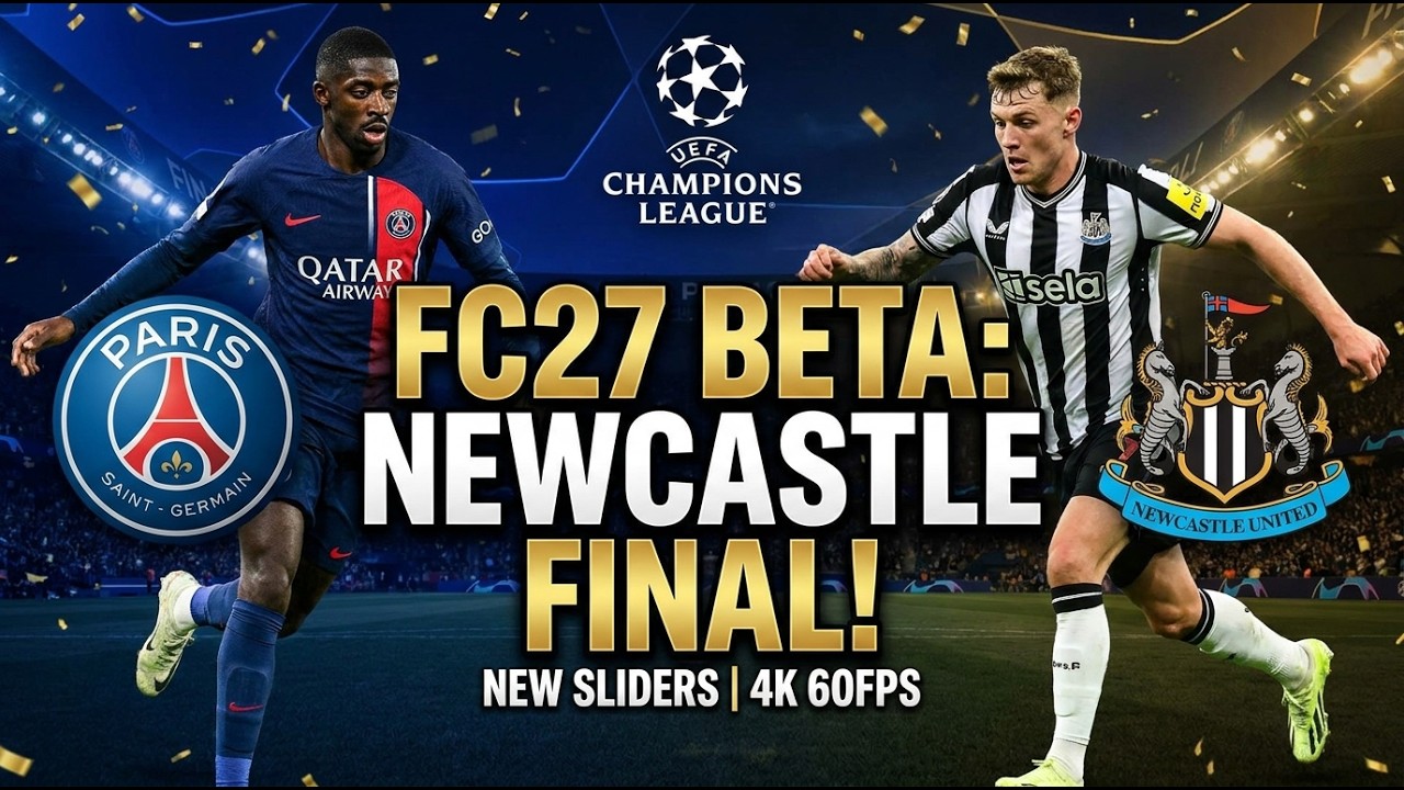 FC27 BETA | Early Footage | PSG vs Newcastle United | Champions League Final | New Sliders | 4K60fps