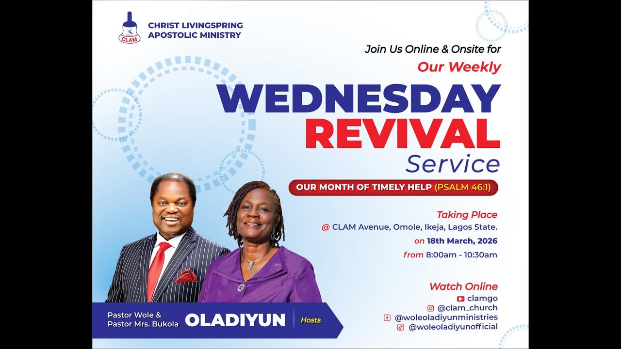 CLAM - Wednesday Revival Service - 18th March 2026