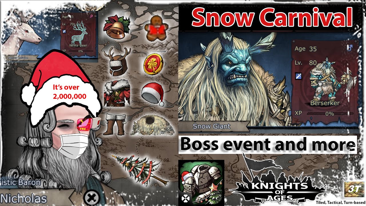 Knights of Ages Global - 2 Million Damage to Snow Giant Boss and Rare Equips