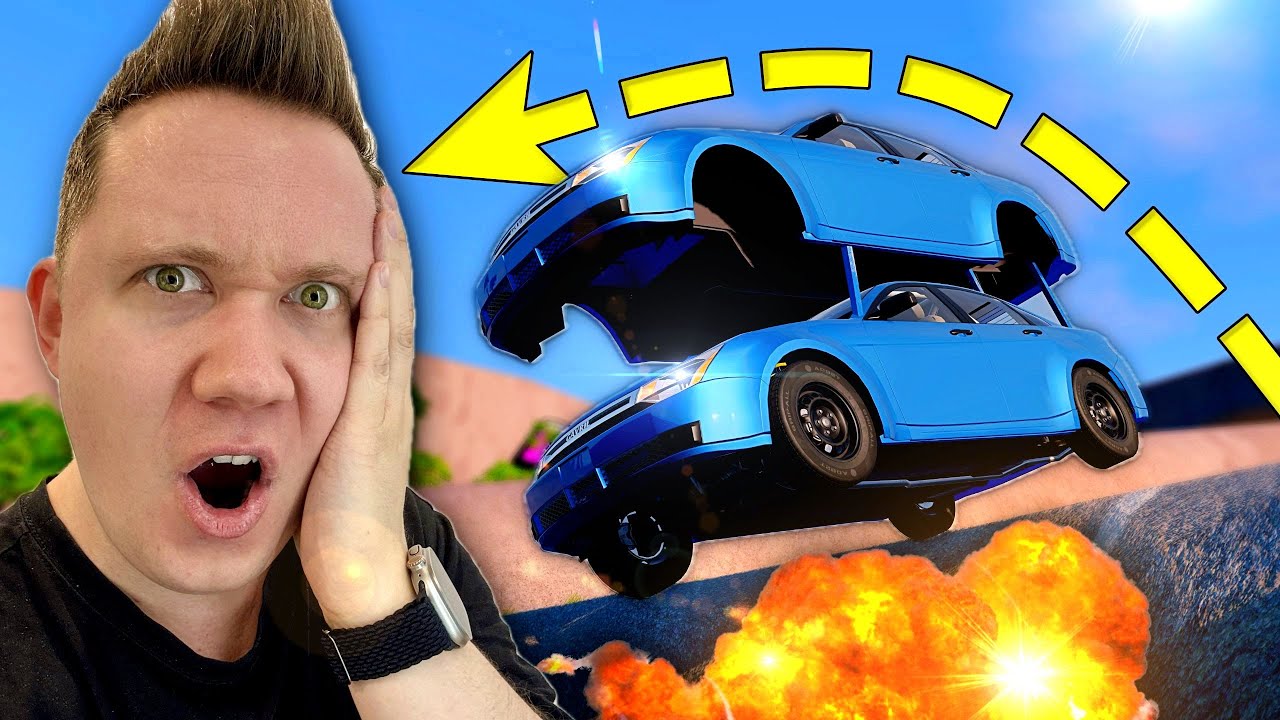 NIEMOŻLIWY ZJAZD w BeamNG.Drive? 🤯 LOSOWE AUTA vs GŁĘBOKIE DZIURY!