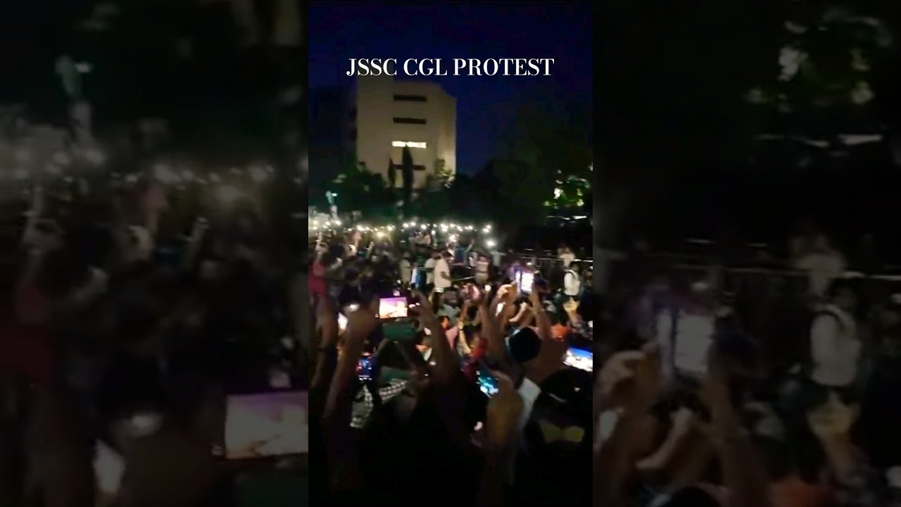 Jssc Cgl Exam protest #jssc #jssccgl #protest