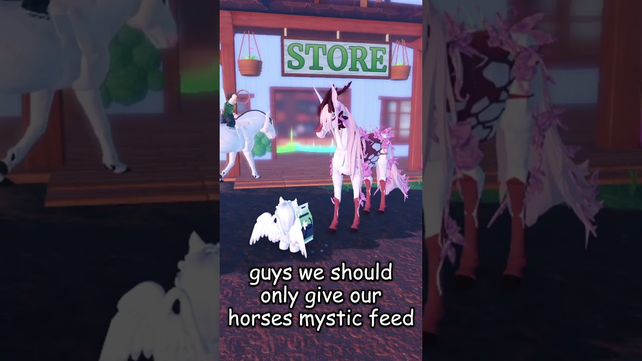 guys we should only give our horses mystic feed!#roblox #horse #life #robloxhorselife #sonarstudios