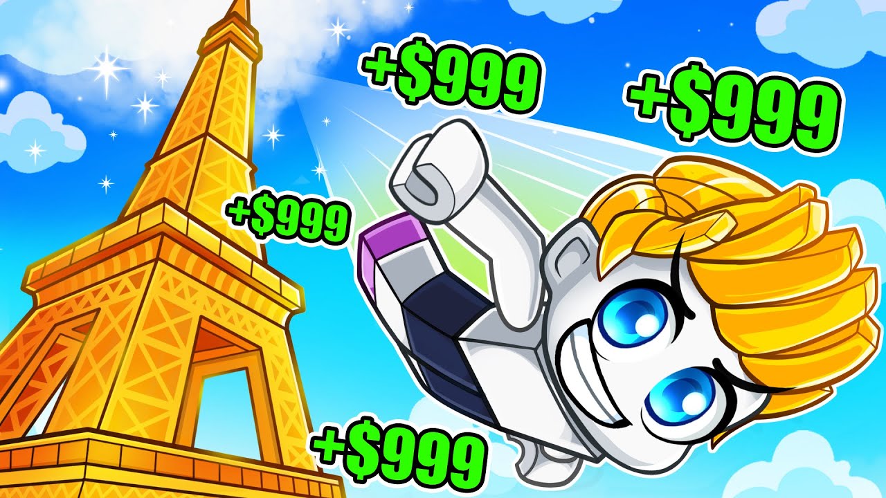 我爬上了世界上最高的塔！跳下去！結果賺了９９９億元！？【Roblox 機械方塊】