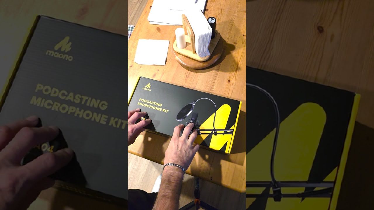 Mono PodCasting Microphone ASMR Unboxing #unboxing #asmr #fyp #creative #gaming
