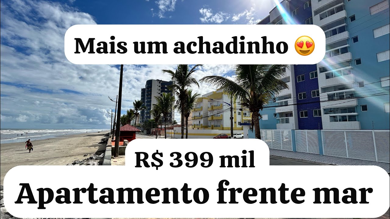 Apartamento de Frente para o Mar em Mongaguá – Mobiliado, na região central com Vista Incrível!