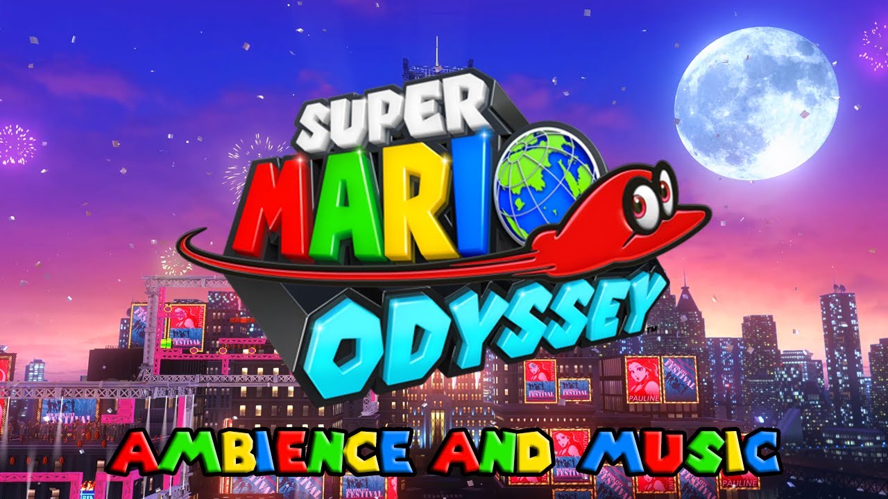 Super Mario Odyssey Ambience & Music | New Donk City Festival | No vocals | ASMR/Sleep/Work/Study