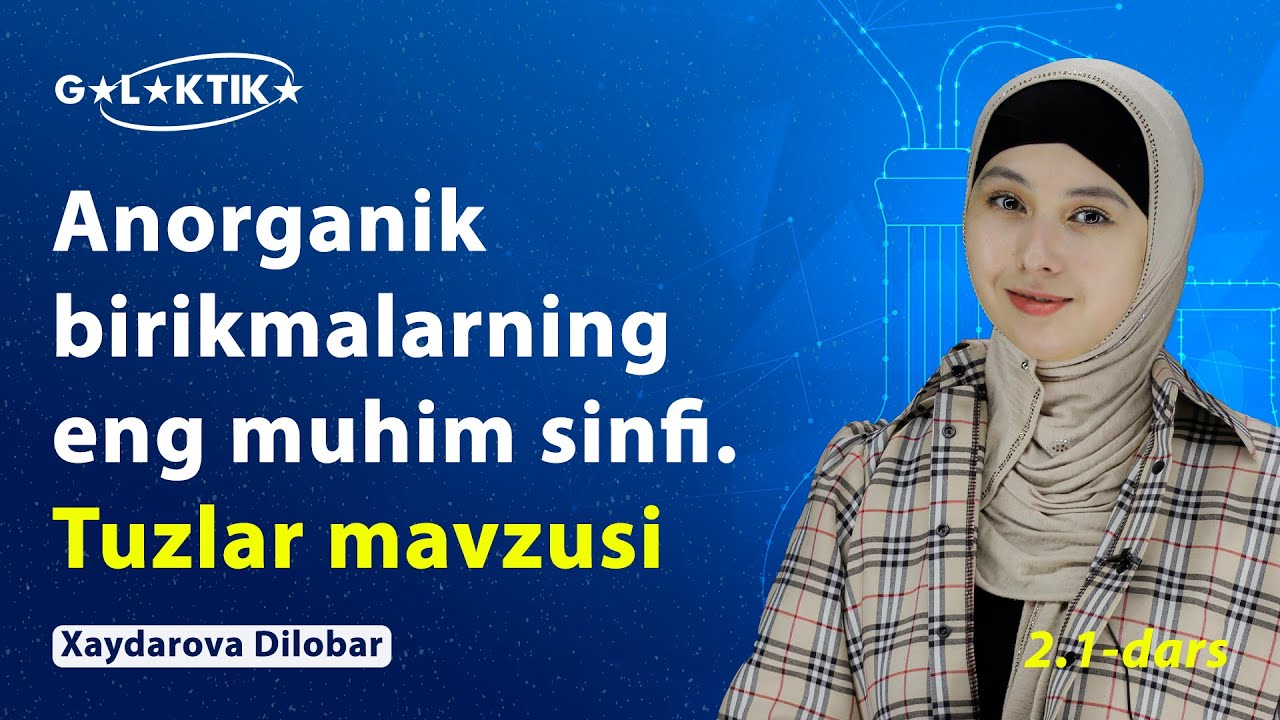 Anorganik birikmalarning eng muhim sinflari || Tuzlar mavzusi