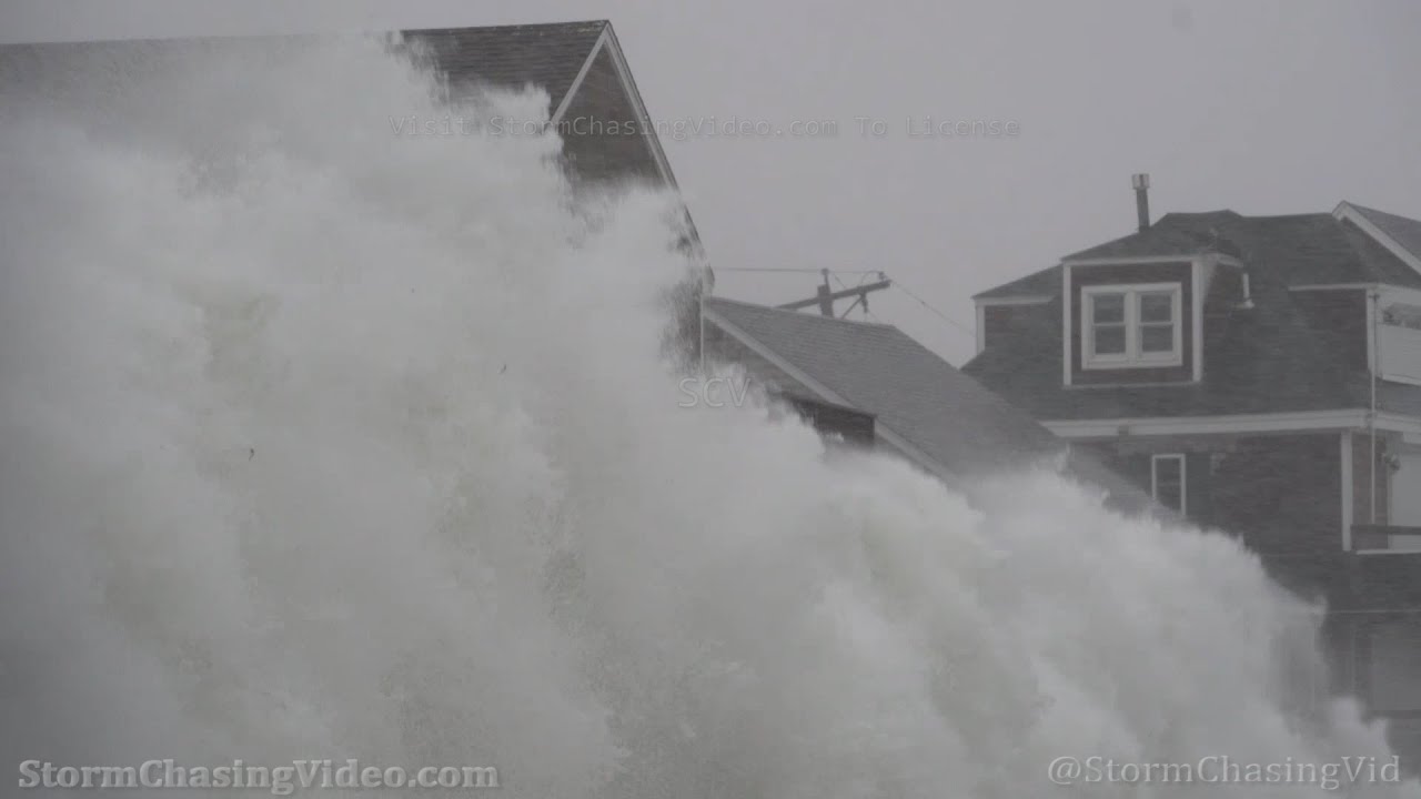Massive Noreaster Waves And Blizzard Conditions, Scituate, MA - 1/29/2022