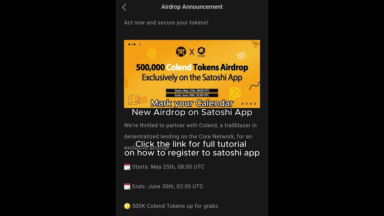 satoshi app new airdrop