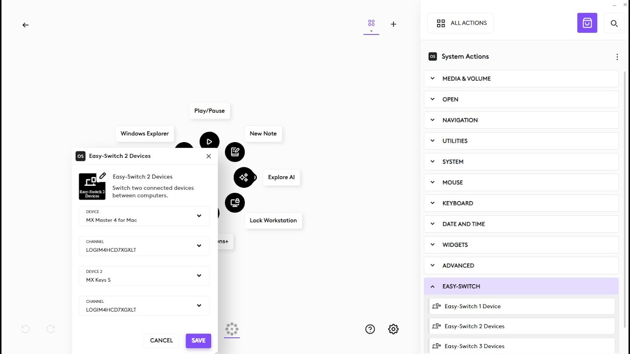 How to seamlessly switch up to 3 devices using Easy Switch with Actions Ring and MX Master 4