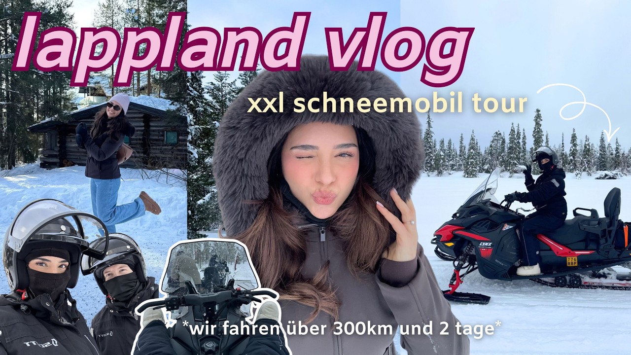 mit dem schneemobil durch lappland, kurztrip, winter wonderland ✨ lappland vlog ❄️☃️