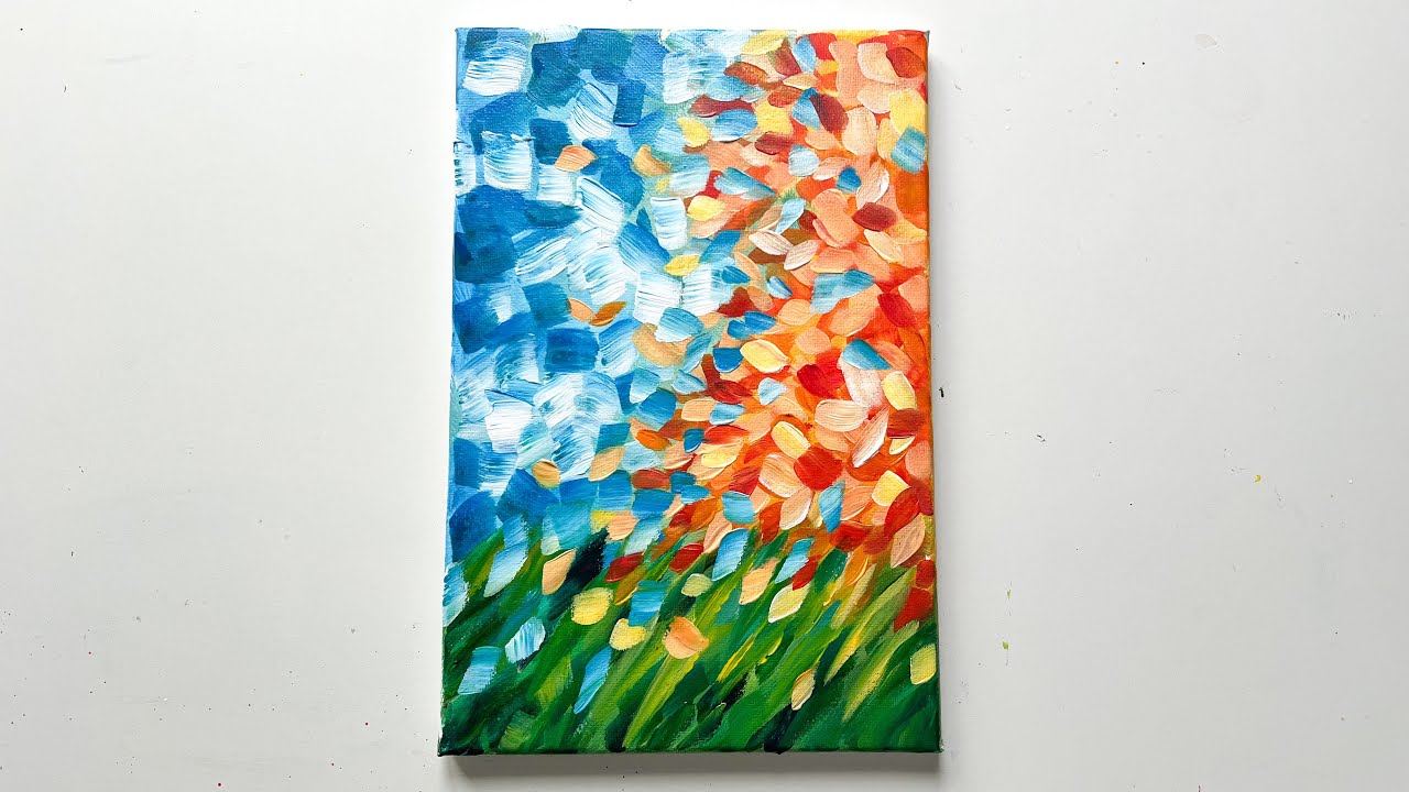 How To Paint Abstract Landscape With Acrylic Paint